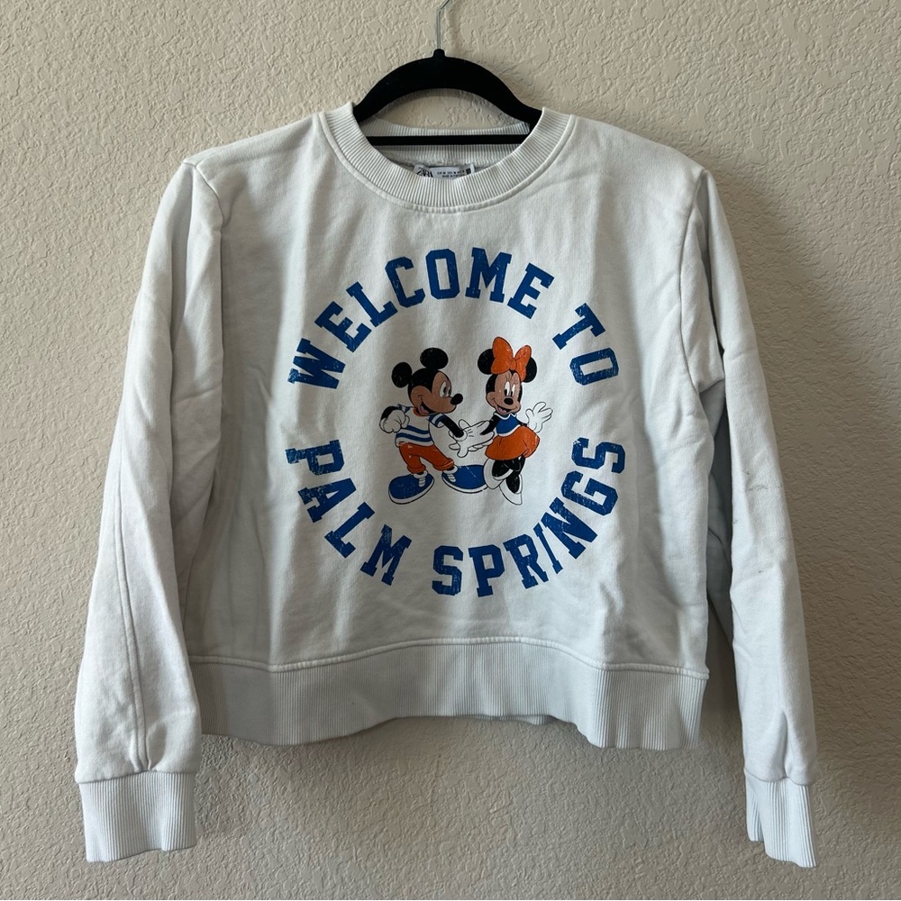 Zara Kids Disney Mickey Mouse Sweatshirt, Girls Youth Medium, Palm Springs, CA